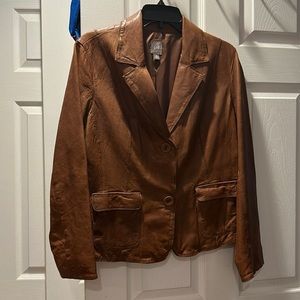 Gently used leather jacket beautiful brown